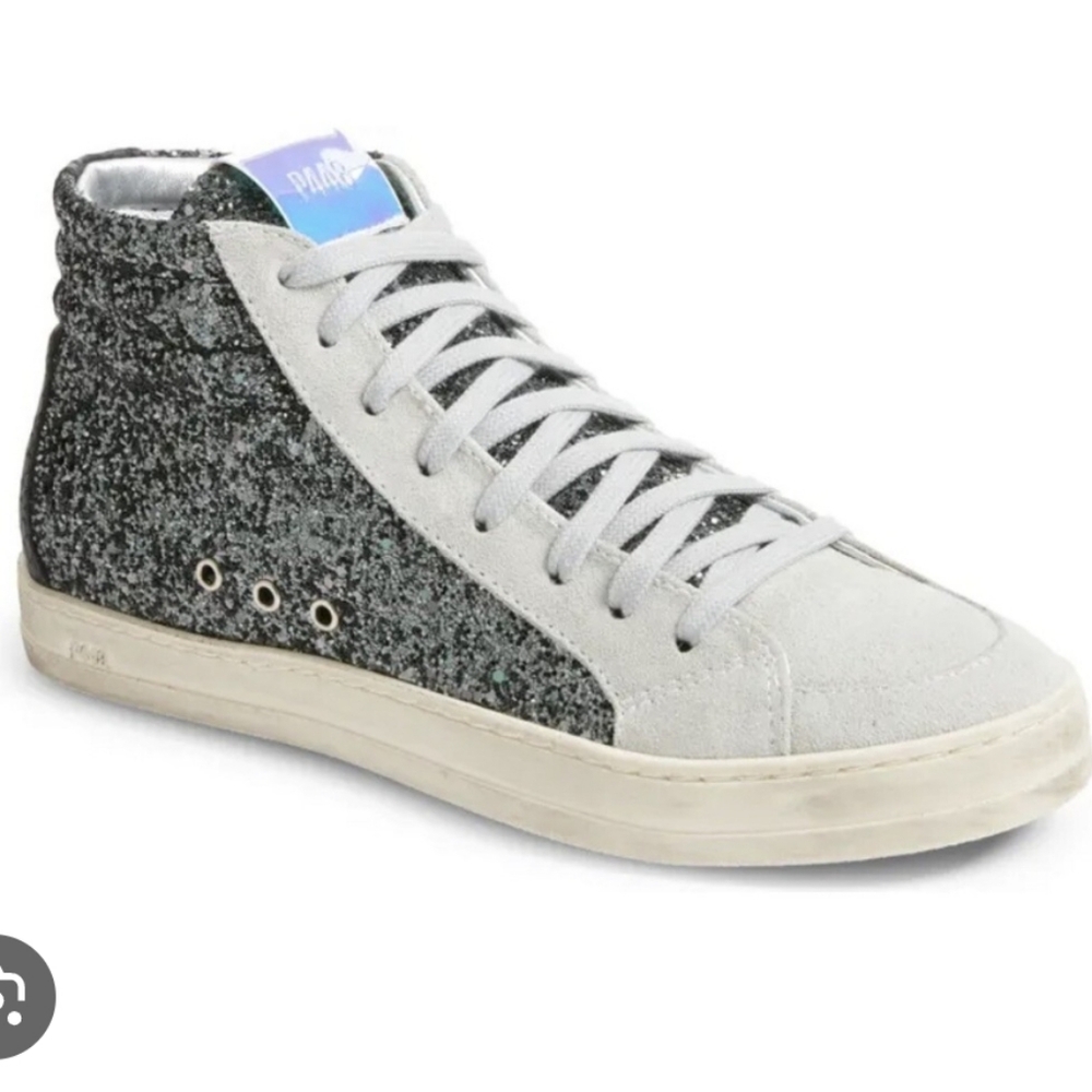 P448 Black and Gray High-Top Sneakers